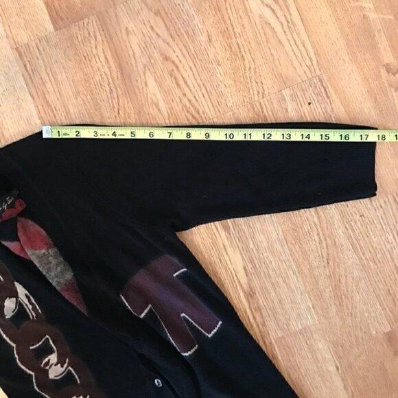 TWELVE BY TWELVE: Heart/Horse/Chain Cardigan Sz L - Picture 7 of 8